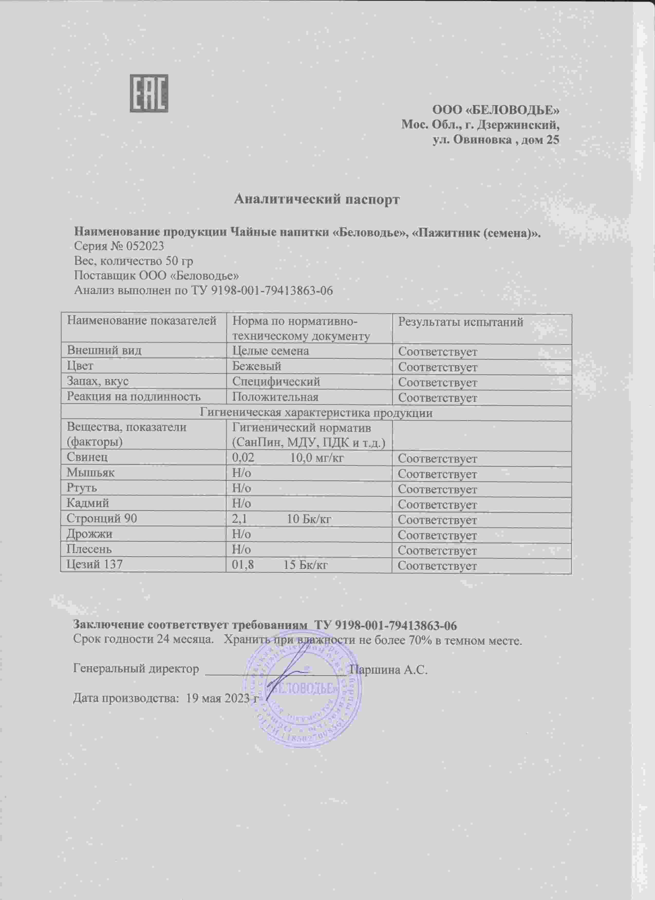Паспорт №052023